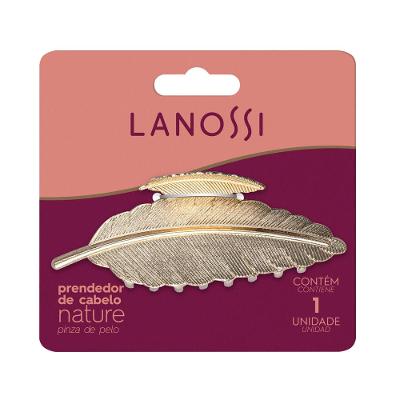Piranha de Cabelo Nature Metal Dourada  Lanossi
