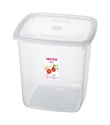 Pote Plástico Quadrado Fácil Cristal 7L Sanremo