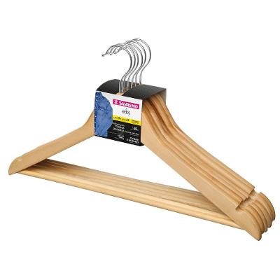 Cabide de Madeira Adulto Natural 45cm Sanremo Leve 6 Pague 5