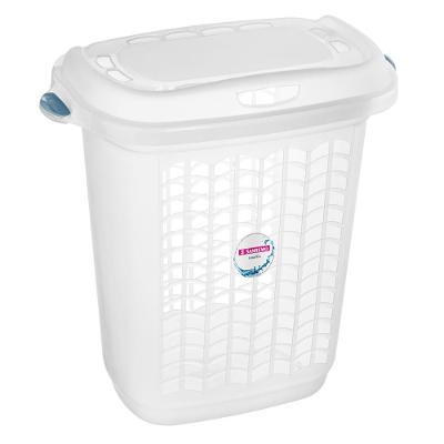 Cesto de Roupas Plástico Transparente 46,4L Hydrus Sanremo