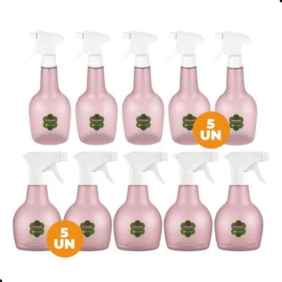 Kit 10 Pulverizador Borrifador Spray 350ml e 580ml Rosa Sanremo