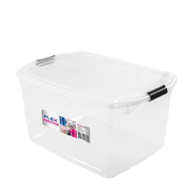 Caixa Organizadora Plástica Transparente 80L Flex Sanremo