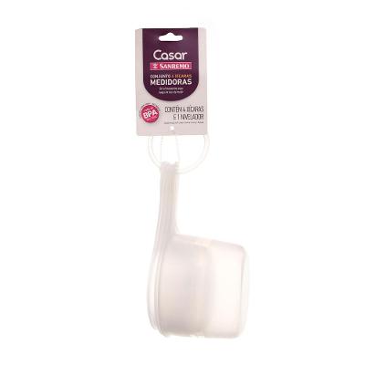 Kit 4 Xícaras Medidoras Plásticas Transparente com Nivelador Casar Sanremo