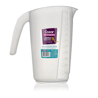 Jarra Medidora Plástica Transparente 1L Casar Sanremo