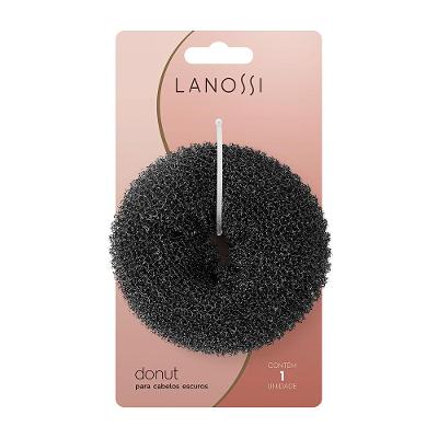 Donut para Cabelos Escuros Enchimento de Coque Lanossi