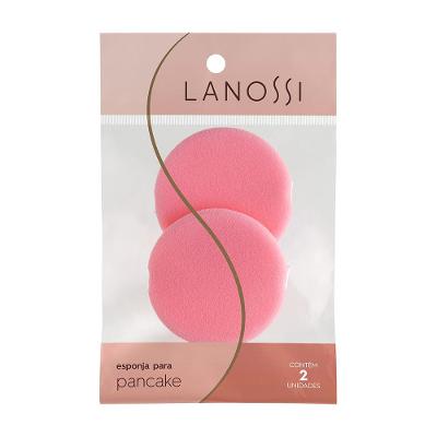 Esponja Redonda de Maquiagem Make Up com Suporte para Dedos Lanossi 2 Unidades