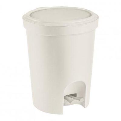 Lixeira Plástica Infantil com Pedal Off White Baby Sanremo 6,6L