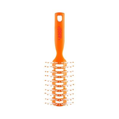 Escova de Cabelo Fio Único Plástica com Cerdas de Nylon Laranja Essencial Lanossi