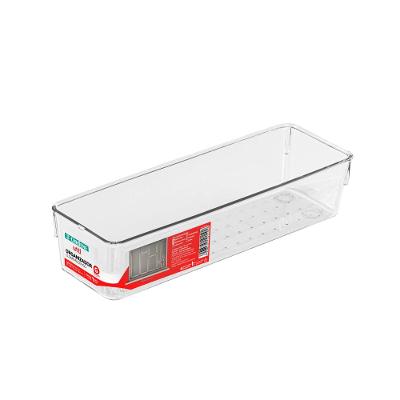 Cesto Organizador Plástico Multiuso G Clear Transparente Utti Ordene