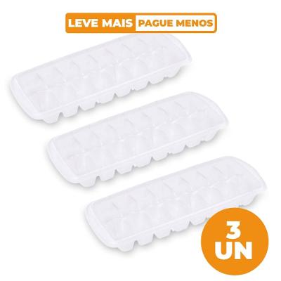 Kit 3 Formas de Gelo Plástica Branca Casar Sanremo
