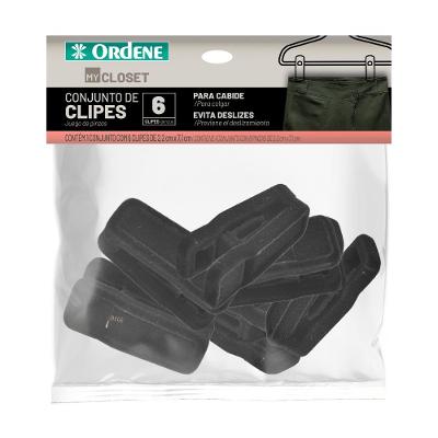 Conjunto 6 Clips de Veludo Preto My Closet Ordene
