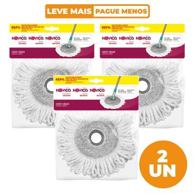 Kit 3 Refil Mop Twister/Slim/Easy Noviça