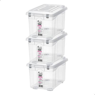 Kit Caixa Organizadora Transparente Sanremo 16,7L 3UN
