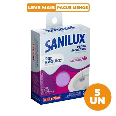 Kit 5 Pedras Sanitárias Óleos de Lavanda 20g Sanilux Bettanin