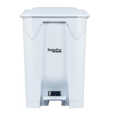 Lixeira Plástica Com Pedal Branca 30L SuperPro