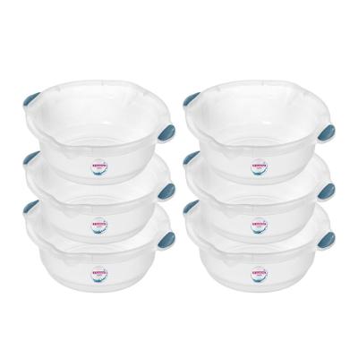 Kit Bacia Plástica Transparente 14L Sanremo 6 Unidades