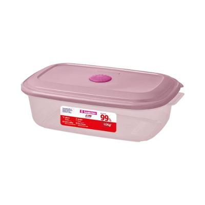 Pote Plástico Retangular Rosa 1100ml Ultraprotect Sanremo