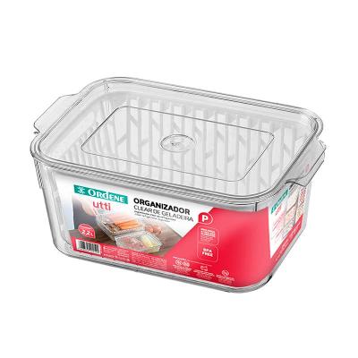 Organizador Clear de Geladeira Plástico 2,2l Utti Ordene