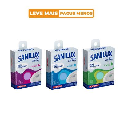Kit Pedras Sanitárias Variadas 3 unidades 20g Sanilux Bettanin