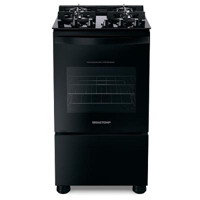 Fogão Brastemp 4 Bocas com Mesa de Vidro e Chama Dupla BFO4XAE