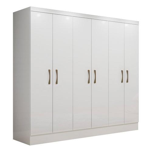 Guarda Roupa Maxel Casal Paris 6 Portas 2 Gavetas MDF Disa Móveis