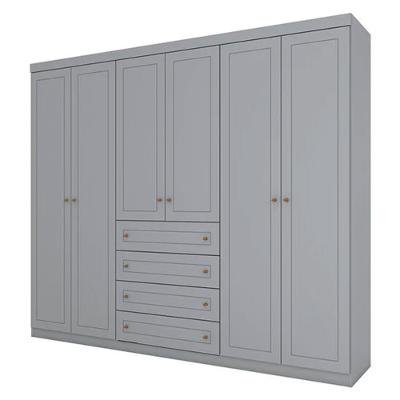 Guarda Roupa Casal 6 Portas 4 Gavetas Americano Henn