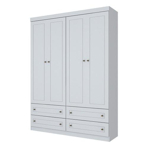Guarda Roupa Solteiro Americano 4 Portas 4 Gavetas Henn