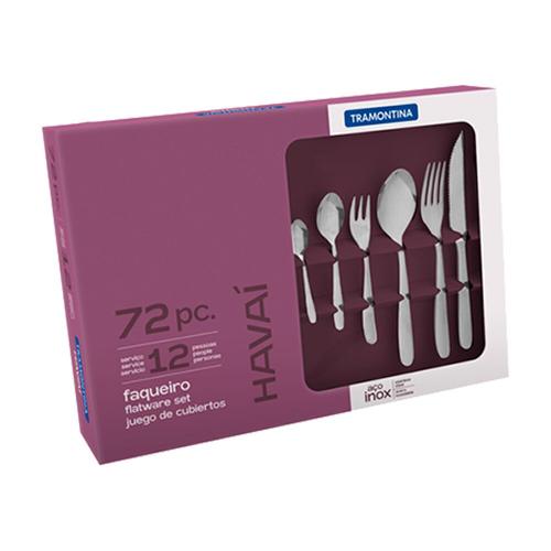 Faqueiro 72 Peças Havaí 66905/150 em Inox Tramontina