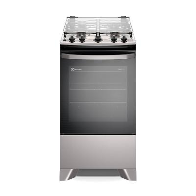 Fogão a Gás de Piso 4 Bocas Electrolux em Inox com VaporBake - FE4IS