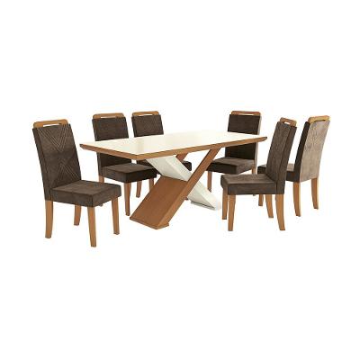 Conjunto de Mesa com 6 Cadeiras Imperatriz Kappesberg
