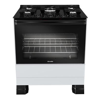 Fogão a Gás 5 Bocas Mueller, Bivolt, Mesa de Vidro MFV5BF