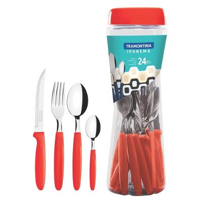 Faqueiro Tramontina Ipanema, 24 Peças, Vermelho - 23399/791