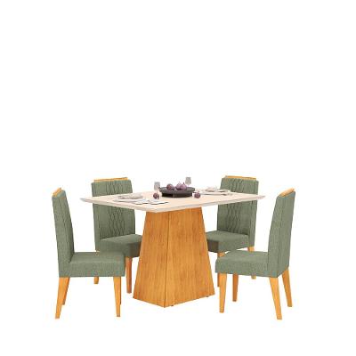 Conjunto de Mesa DJ Móveis Dulce Com 4 Cadeiras Lia