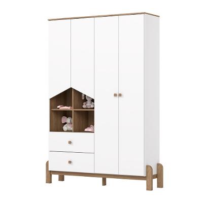 Guarda-Roupa Infantil Ternura 4 Portas 2 Gavetas Henn