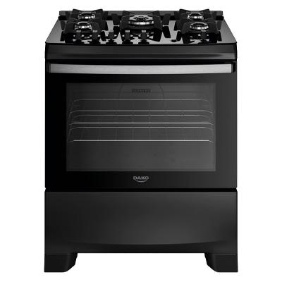 Fogão a Gás 5 Bocas Dako Novo Supreme Glass Mesa de Vidro Tripla Chama