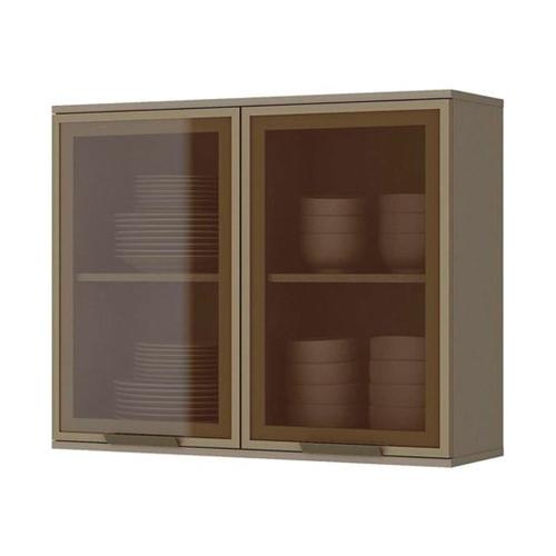 Armário Henn 2 Portas Vidro 80 cm C55-23