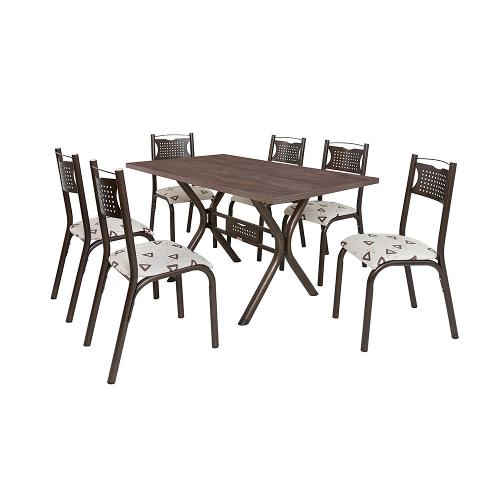 Conjunto de Mesa com 6 Cadeiras Ciplafe Poeme