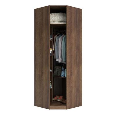 Guarda Roupa Closet Aberto Canto Diagonal 5 Prateleiras 1 Cabideiro 83,8cm Prime Luciane Móveis