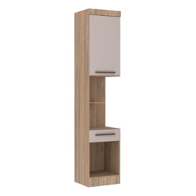 Guarda Roupa Modulado Mesa de Cabeceira Alta 1 Porta 1 Gaveta 45cm Slim Luciane Móveis