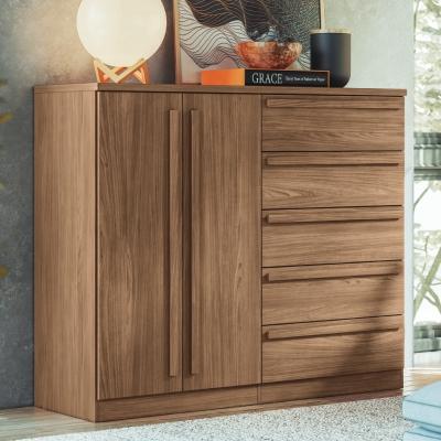 Cômoda 2 Portas e 5 Gavetas Málaga Gold Santos Andirá