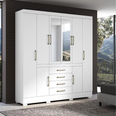 Guarda Roupa Napoli 8 Portas 4 Gavetas Com Espelho Aramoveis