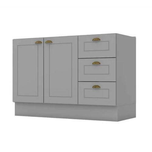 Balcão 2 Portas Clássico Americana 120 cm sem Tampo Henn C353-05