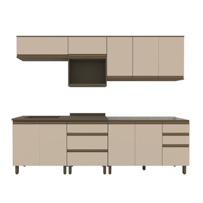 Cozinha Modulada 7 Peças 10 Portas 5 Gavetas Sem Tampo Connect Henn