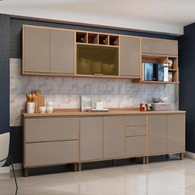 Cozinha Modulada 6 Peças 9 Portas 5 Gavetas Sem Tampo Yara Luciane