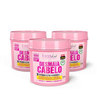 Combo com 3 Máscaras Desmaia Cabelo Forever Liss 200G