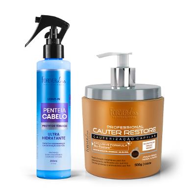 Kit Penteia Cabelo 200Ml E Máscara Cauterização Capilar 500G