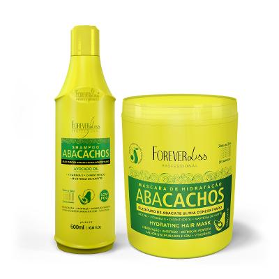 Kit Shampoo e Máscara Capilar Abacachos Forever Liss