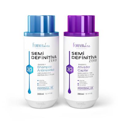 Kit Escova Semi Definitiva Zero Forever Liss 2x300ml