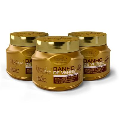 Combo Com 3 Máscaras Banho De Verniz Forever Liss 250G