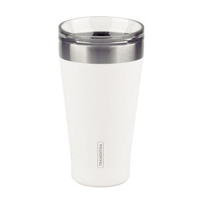 Copo Térmico Exata em Aço Inox Branco sem Tampa 550ml - Tramontina
